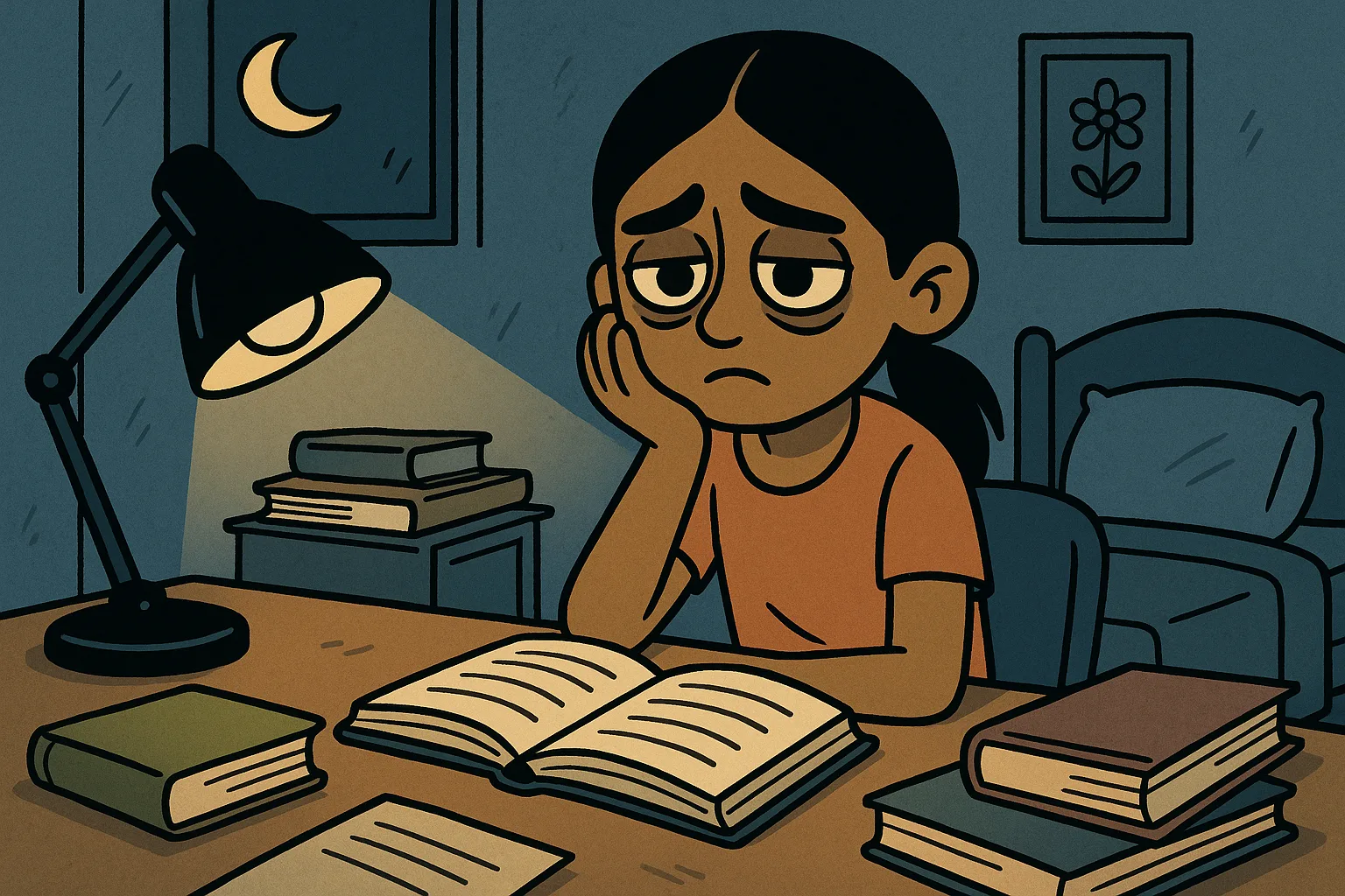 Riya akeli kamre mein sochti hui - cartoon