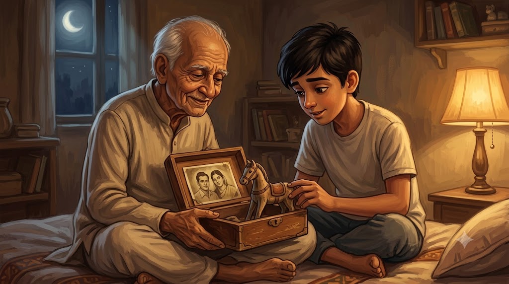 Azadi Ki Asli Keemat - Ek Dadaji Ki Kahani - cartoon illustration