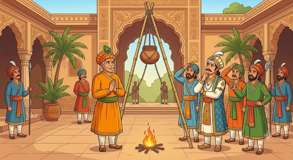 Birbal ki haandi 10 feet oopar aag se door - Akbar hairaan - cartoon