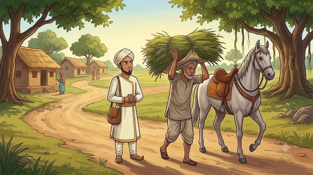 Akbar Birbal - Sabse Bada Murkh Kaun? - cartoon illustration