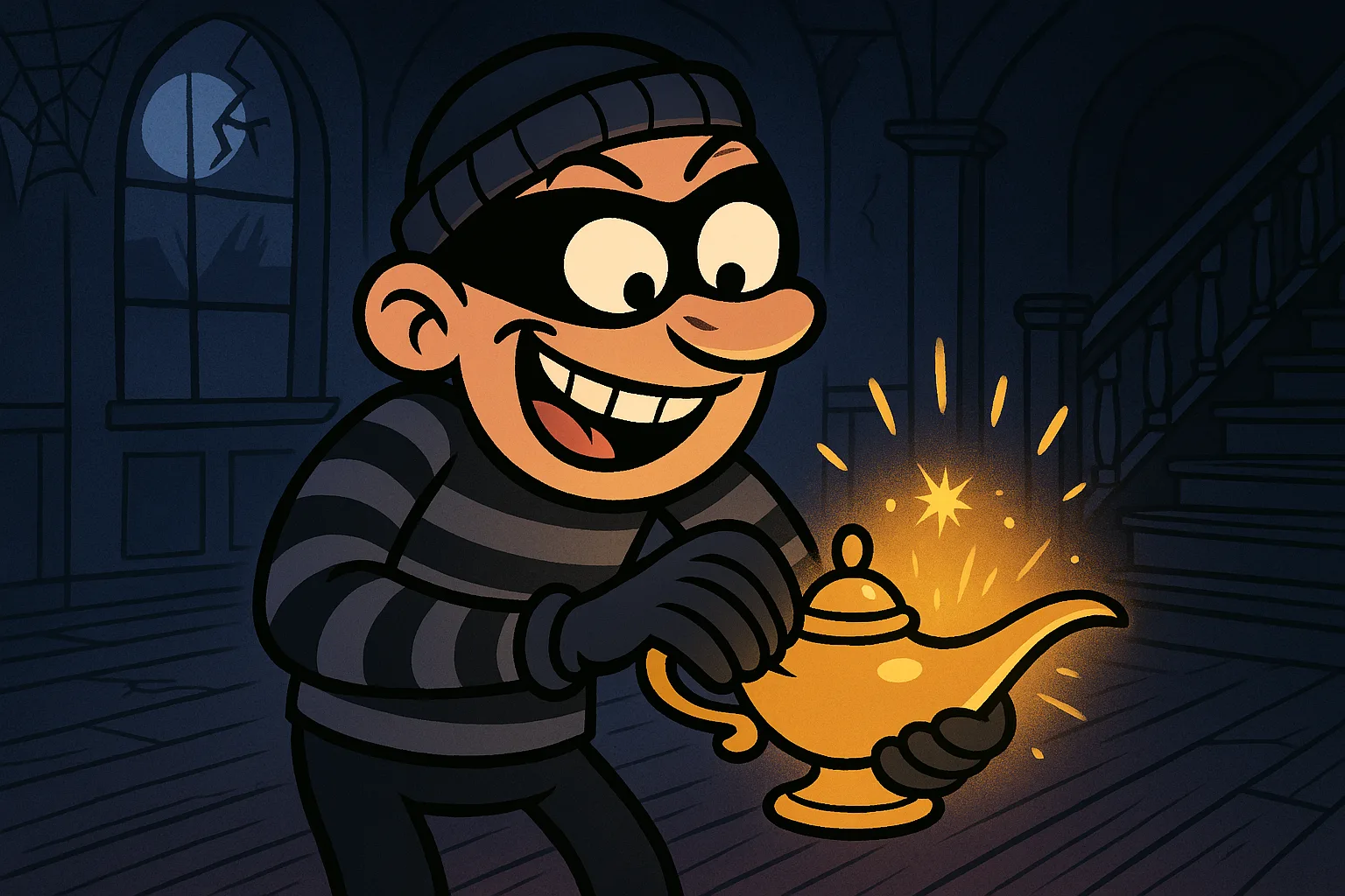 Billu chor jadui chirag dhundhta hua - andheri haveli - cartoon