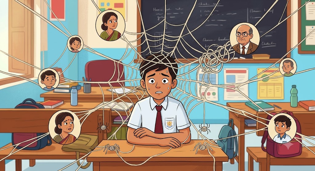 Jhooth ka jaal failta hua - Aryan Rohan school mein - cartoon