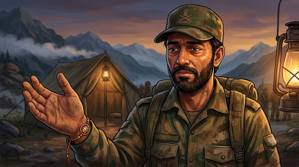 Lieutenant Rohan Sharma border post par khada, jeb mein rakhi ka dhaaga - fauji bhai ki kahani