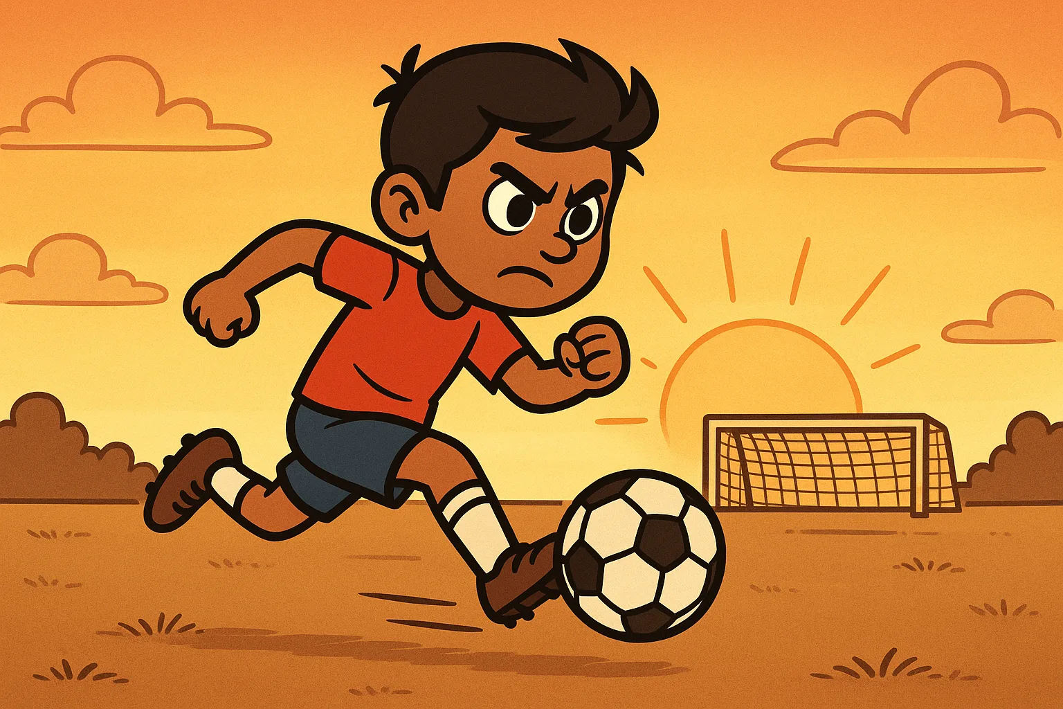 Aryan phir se practice karta hua - himmat cartoon