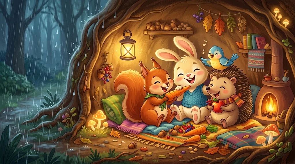 Chintu Khargosh apne sabhi bheege doston ko apne ghar mein sharing karte hue - sharing ki kahani
