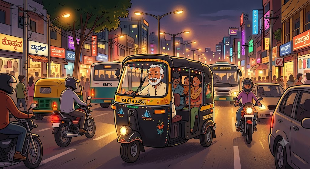 Rickshaw Wale Chacha - Ek Zindagi Ki Kahani - cartoon illustration
