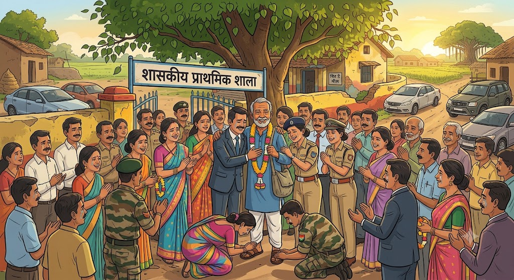 Former students Ram Prasad Sir se milne aaye hain - emotional reunion - cartoon